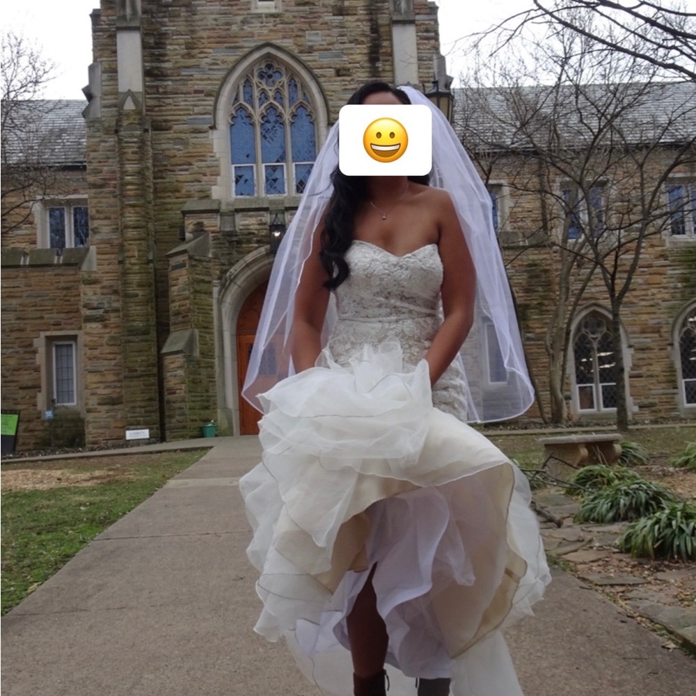 David’s. Tidal wedding dress size 6 petite